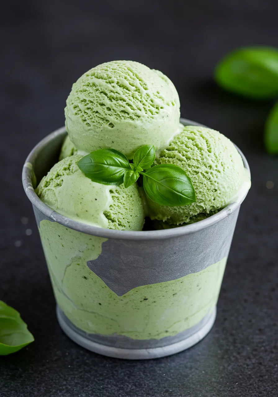 Basil Ice Cream - secondary view